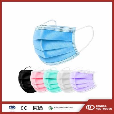 Wholesale Nonwoven Fabric 3 Ply Disposable Respirator Protective Protection Dust Kid Face Mask 3 Layer Masker