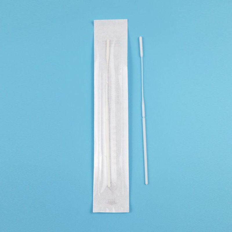 Np Flexible Flocked Nylon Disposable Sampler Collection Nasal Throat Swab