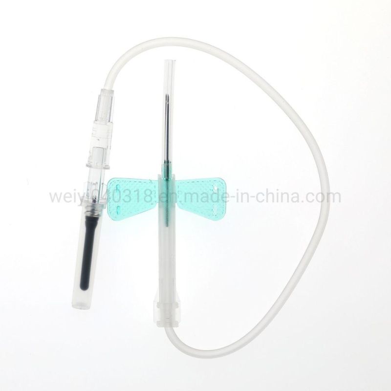 Disposable Hospital Butterfly Vacuum Blood Collection Needle with/Without Safety Clip