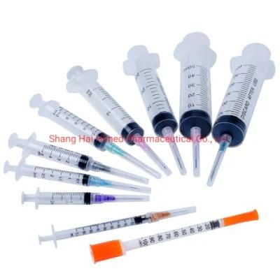 Disposable Medical Luer Lock Luer Slip Syringe Retractable Needle Safety Syringe Auto Disable Syringe with Safety Needle FDA CE Approved