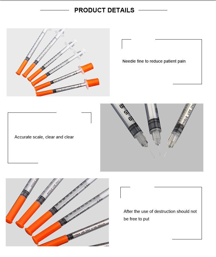 Medical Injection Free Sample Disposable Insulin Syringe