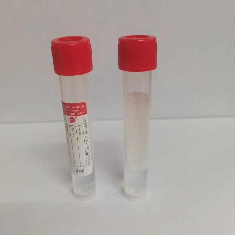 Disposable Virus Specimen Collection Tube Transport Medium Vtm Sampling Tube Kit with Swab