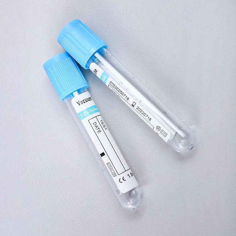 Bulk Price 3.2% Sodium Citrate Collecting Blood Vacuum Test Tubes