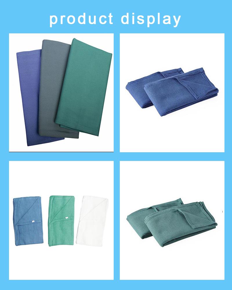 Surgical Cotton Fabric Towel Blue and Green - China Cotton Towel, Surgical Cotton Towel