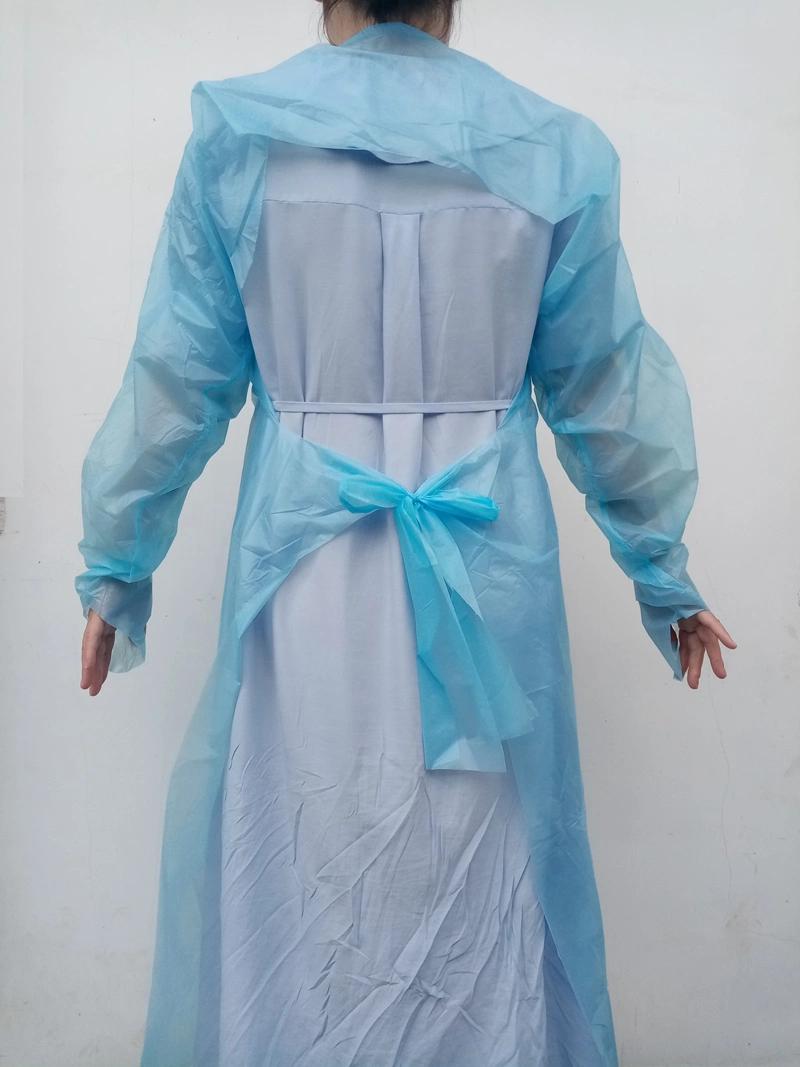 Medical 30GSM/35GSM/45GSM CPE Isolation Gown PE Disposable Apron