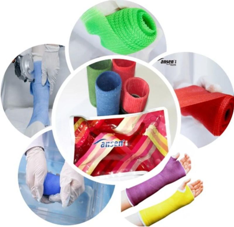 High Strength X-ray Permissibility Fiber Glass Fabric Cast Easy Mobility Polymer Brace Bandage