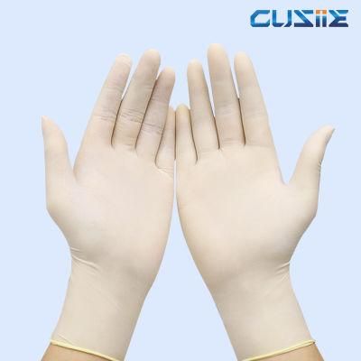 White Latex Examination Gloves Disposable Latex Gloves