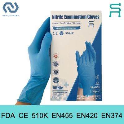 Powder Free Disposable Nitrile Gloves with FDA CE for All Crowds