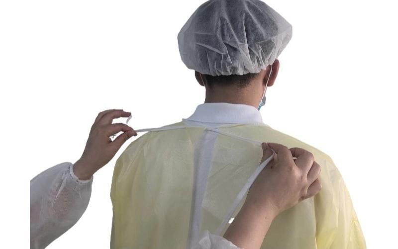 Reasonable Design Elastic Machine Isolation Hazmat Protection Gowns with Thumb Hole Flexible Material