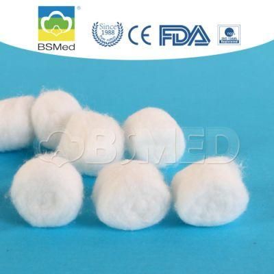 Medical Supply Absorbent Bleached Cotton Ball Wool with Ce/FDA/ISO13485