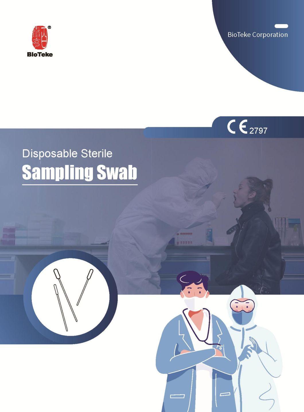 Disposable Viral Sampling Collection Sterilized Nasal and Pharyngeal Flocking Swab