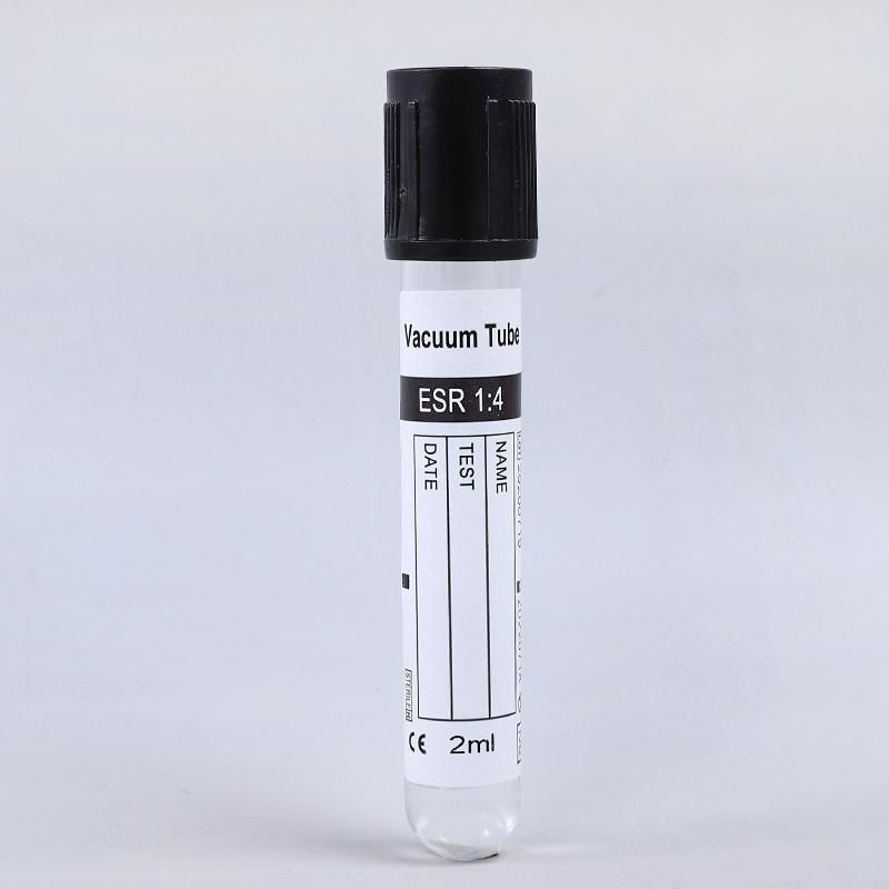 in Stock Black Cup Medical Collecting Vacuum Blood Test Tube