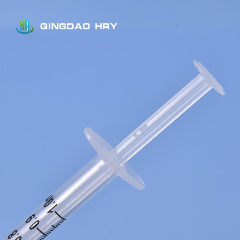 Manufacture of 1ml 3 Part Disposable Syringe Luer Slip with/Without Needle FDA 510K CE &ISO