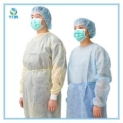 Disposable Medical Use Anti Dust Elastic Cuff Nonwoven Isolation Gown