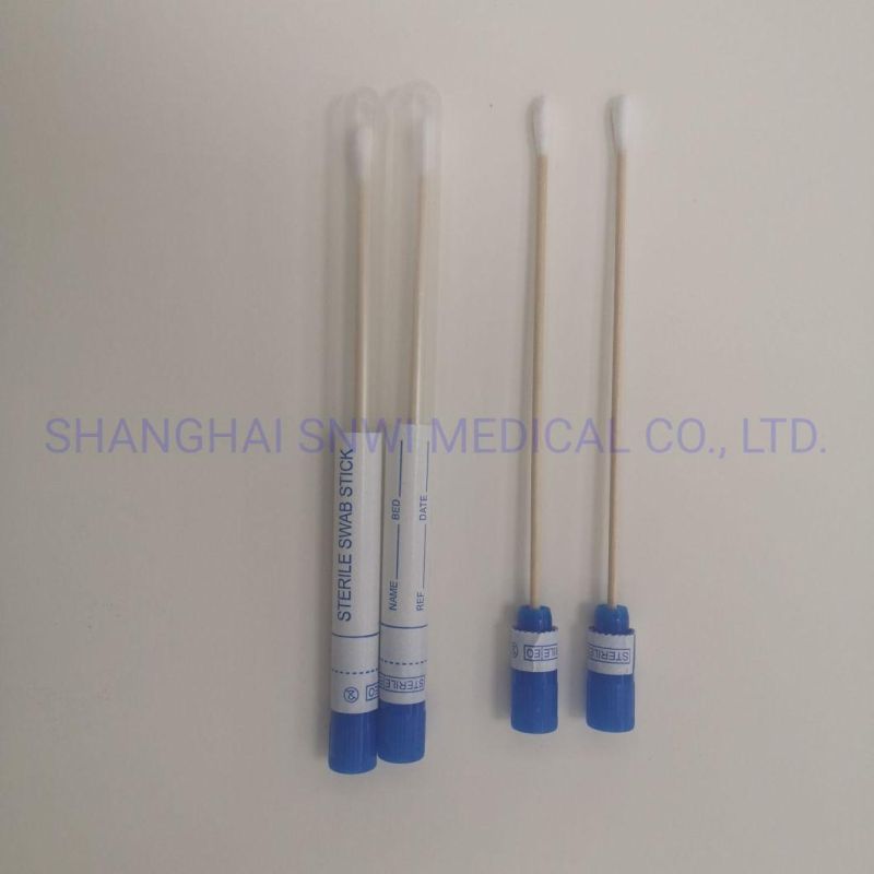 Snwi Specimen Sterile Medical Sampling Nasal Flocked Virus Disposable Collection Swab