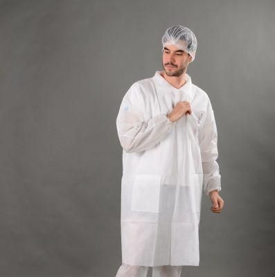 Disposable Nonwoven Worker Uniform Lab Coat