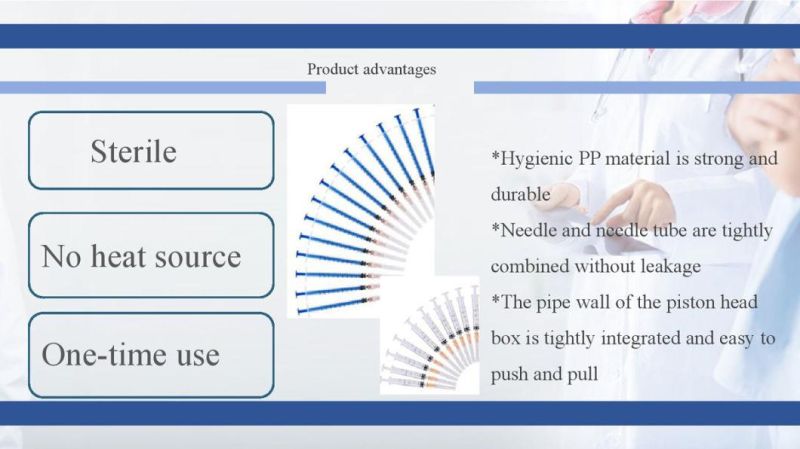 Normal 1ml Vaccine Syringe with CE ISO