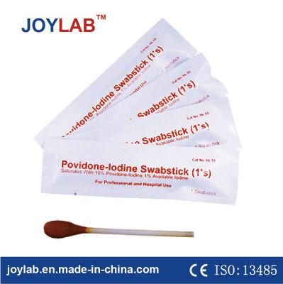 High Quality Disposable Medical Povidone-Ioding Sterile Swab Sticks with Ce