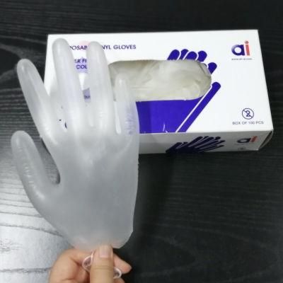 Transparent Disposable Cheap Powder Free Vinyl Gloves for Medical