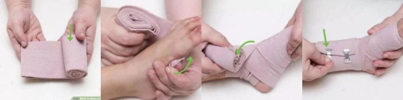 CE Factory Price Wound Dressing Surgical Hospital Hygiene Surgery Skin Color High Elastic Bandage