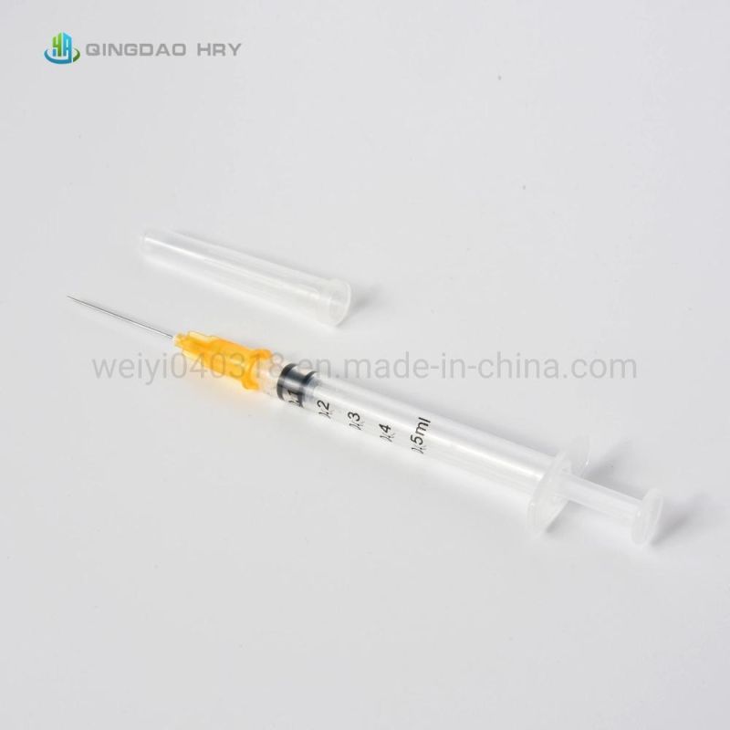 Medical Disposable Sterile Injection Syringe 0.3ml -10ml Auto-Disable with FDA CE ISO13485