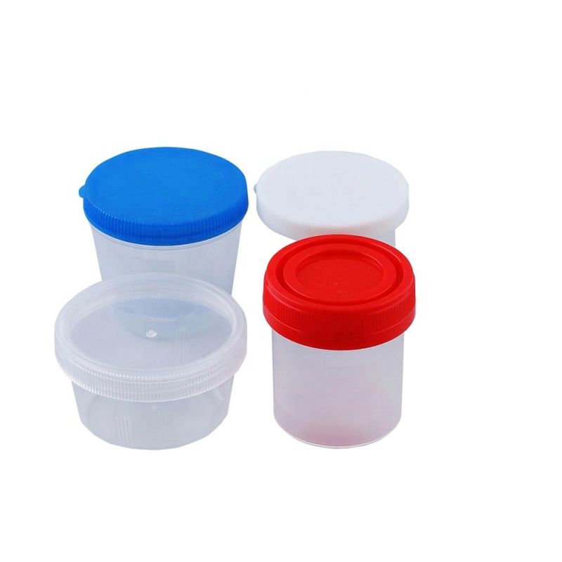 Stool Container with Spoon and Graduated Plastic Specimen Cup Urine Collector