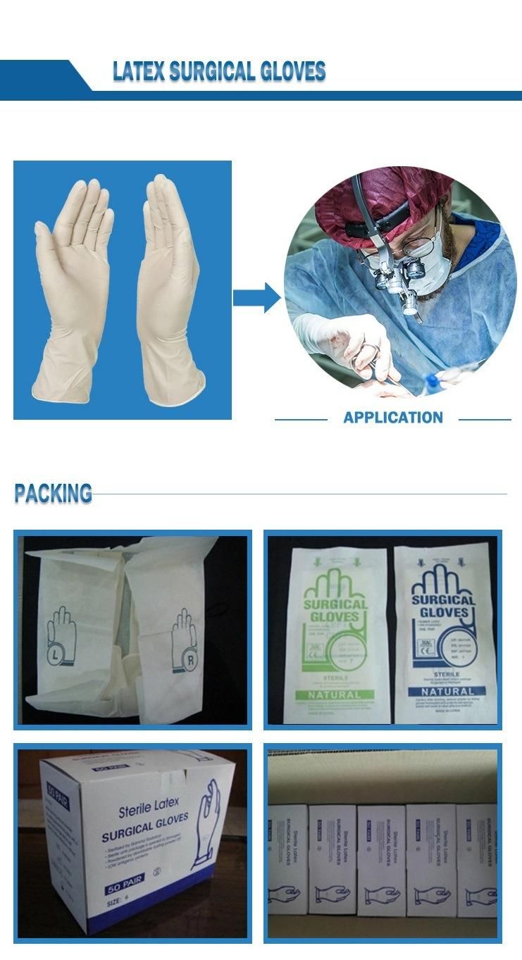 High Quality Low Price Medical Disposable Latex Examination Surgical Gloves