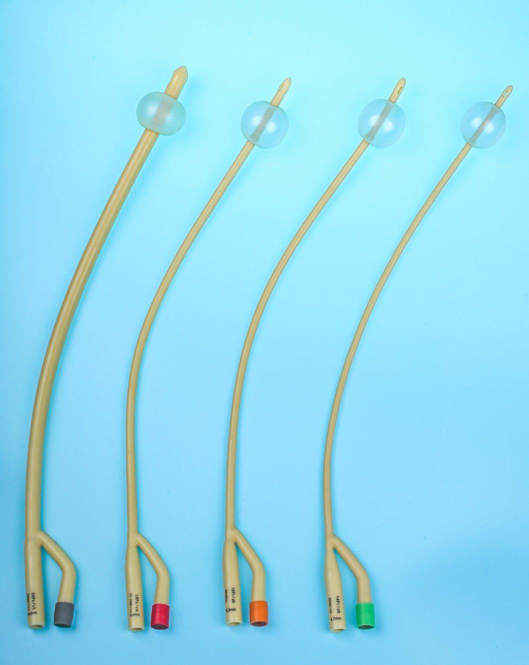 3 Ways Surgical Disposable Silicon Foley Catheter