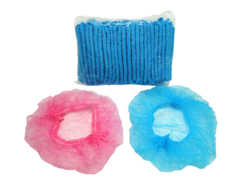 Medical Disposable Non-Woven Bouffant Round Cap Ce&ISO Approval