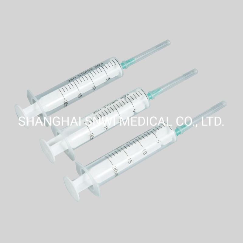 Medical Products Disposable Sterile Plastic Syringe Hypodermic Injection Syringe with or Without Needle