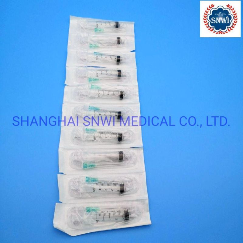 2 or 3 Parts Medical Disposable Syringe with CE0123 and ISO13485