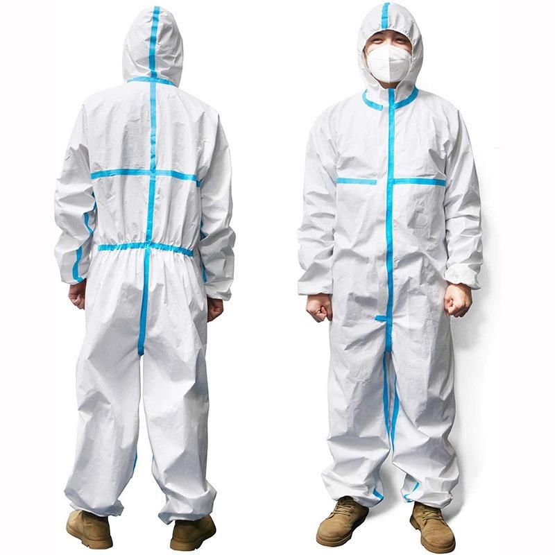 Factory Direct Selling Disposable Protective Clothes Isolation Suit Whitelist Enterprise Personal Protection Medical Supply Factory Direct Sale