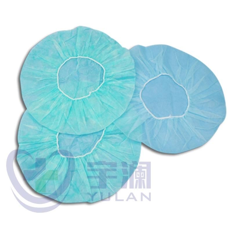 Disposable Non-Woven Round Cap Bouffant Cap Mob Cap