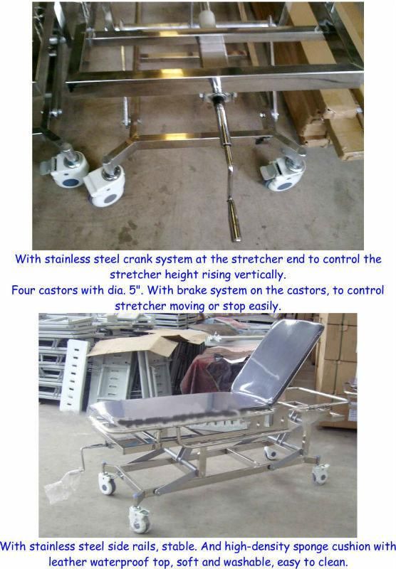 Hospital Stainless Steel Transport Cart (THR-E-5)