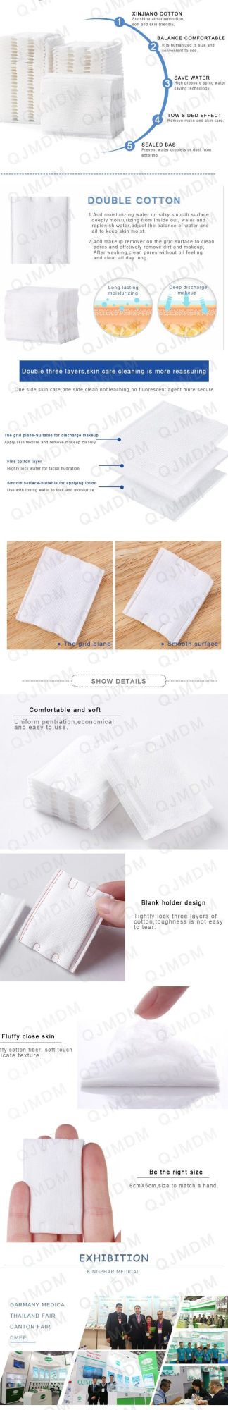 Disposable Cotton Pad Natural Cotton Soft Towels Make up Facial Cleansing Pads Face Wash Towers Cosmetic Removal Wipes