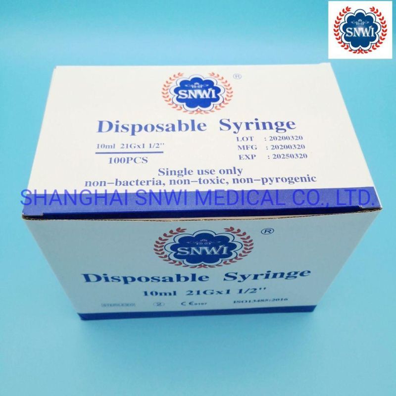 Disposable Medical Sterile Plastic Syringe with No Needle