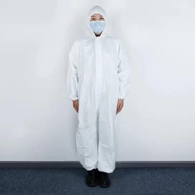 Disposable 55GSM White Microporous Protective Coverall