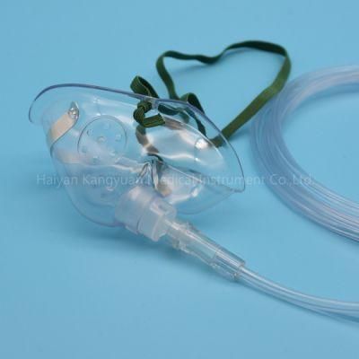 CE Oxygen Mask Disposable FDA with Connecting Tube Size S M L XL PVC