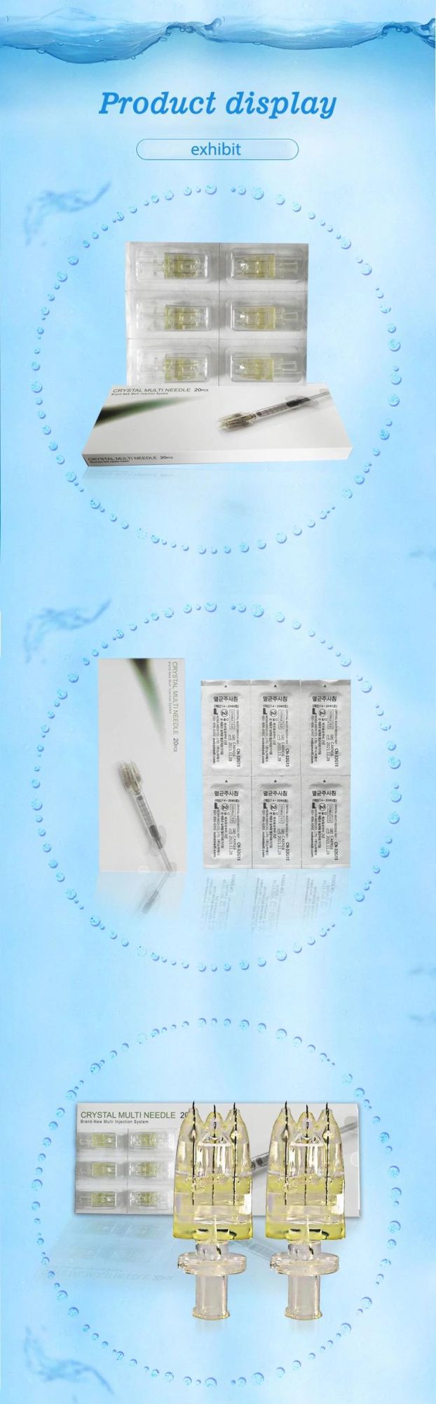 Crystal 3 Pin Multi Needle Mesotherapy 5 Pin Multi Needle for Korea