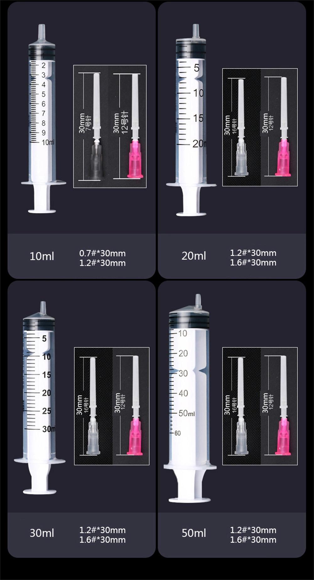 Disposable Sterile Syringe Vaccine Feeding Plastic 1ml 2ml 3ml 5ml 10ml 20ml 30ml 50ml Luer Lock Syringe