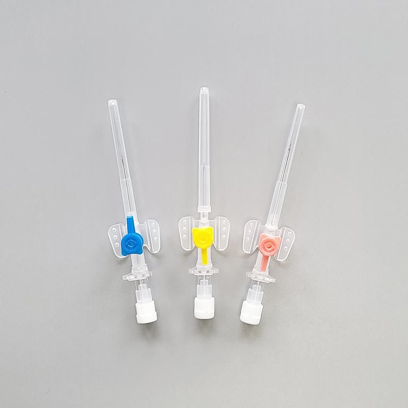 Medical Intravenous Catheter IV Cannula with Injection Port and Wings