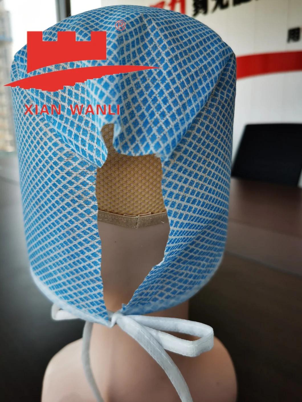 Printed Nonwoven/SMS/PP/Spunlace/Strip/Medical/Surgical/Hospital Disposable Doctor Cap with Printing