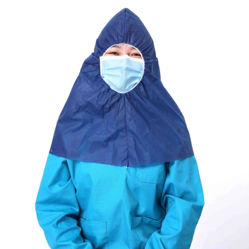 Disposable PP Non-Woven Hood, Head Cover with Face Mask