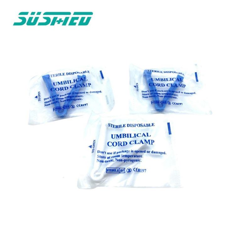 Different Colors Disposable Medical Sterile Plastic Healthy Umbilical Cord Clamp for New Born