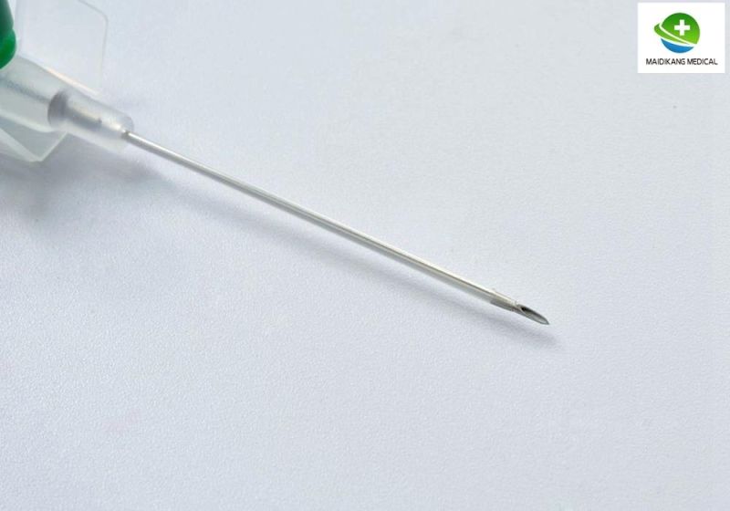 Disposable IV Cannula with Wing and Injection Port I. V. Cannula Pen Type