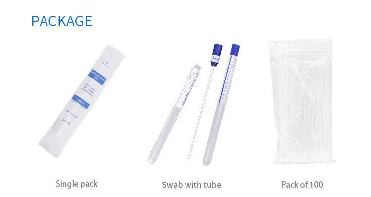 New Design Bamboo Stick Sterile Medical Cotton Test Swab