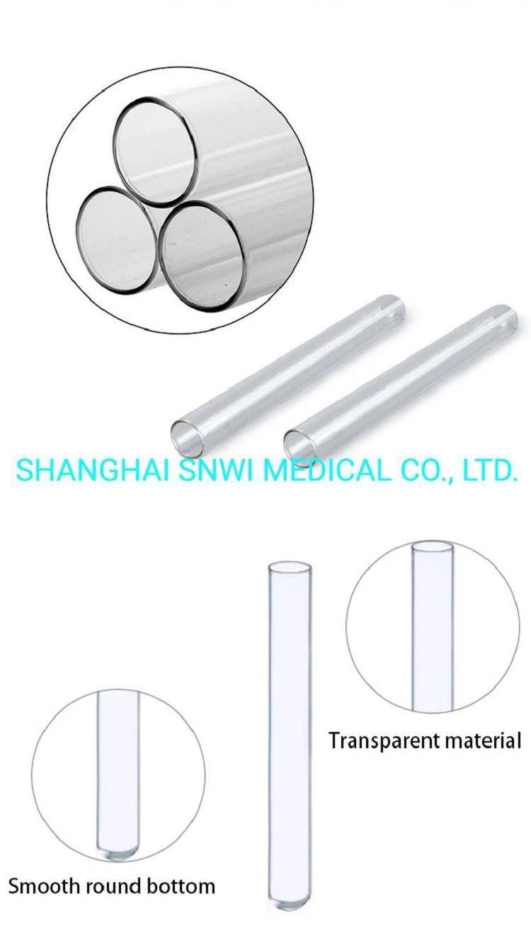 Laboratory Glassware Flat and Round Bottom High Clarity Borosilicate Glass Test Tube