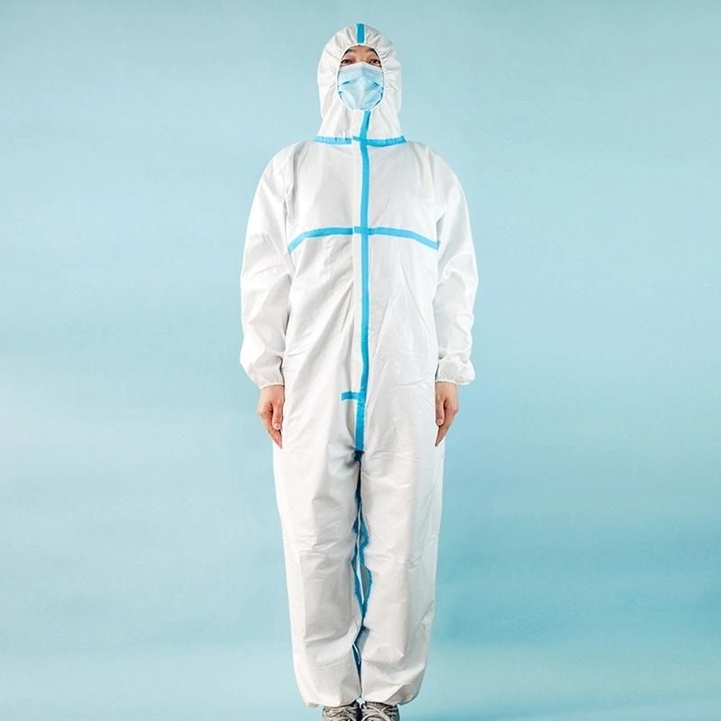 Disposable Protective Coverall Toho TUV Upc Protective Coveralls Waterproof 5/6 Protective Coverall