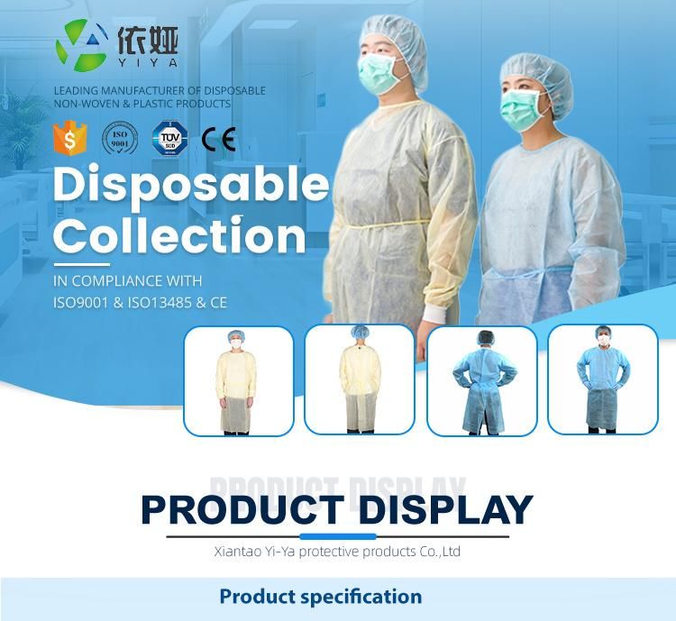 PP Non Woven Surgical Gown PP PE SMS Material Protective Visitors Apron