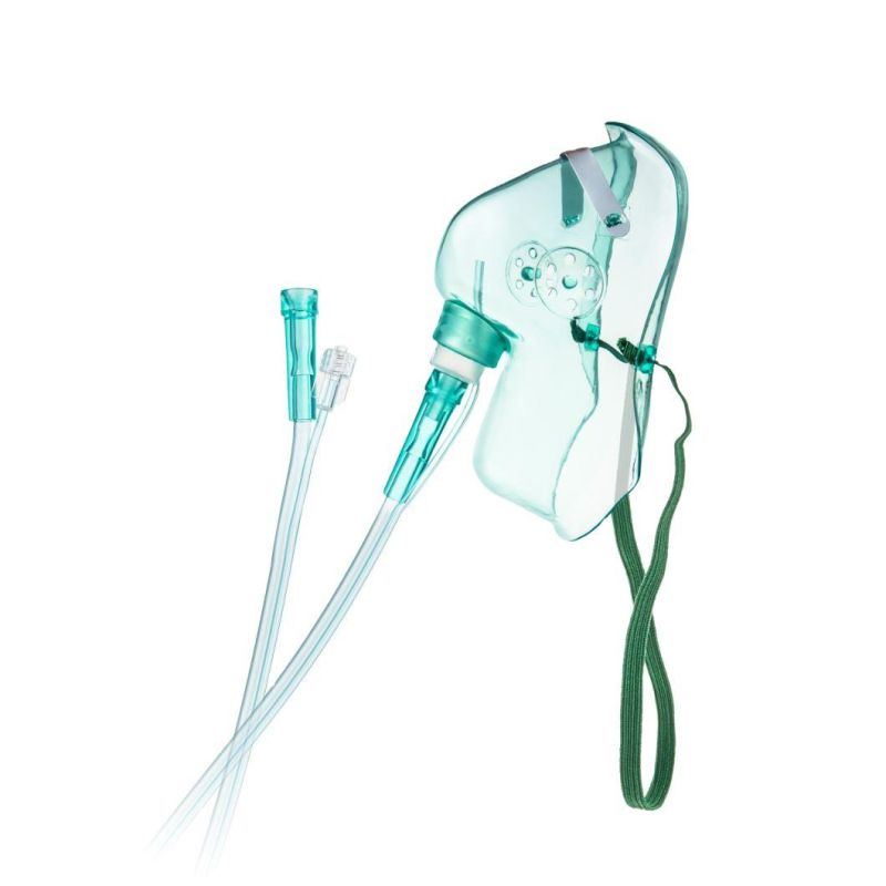 Disposable Medical Capnography CO2 Sampling PVC Non-Rebreathing Oxygen Mask